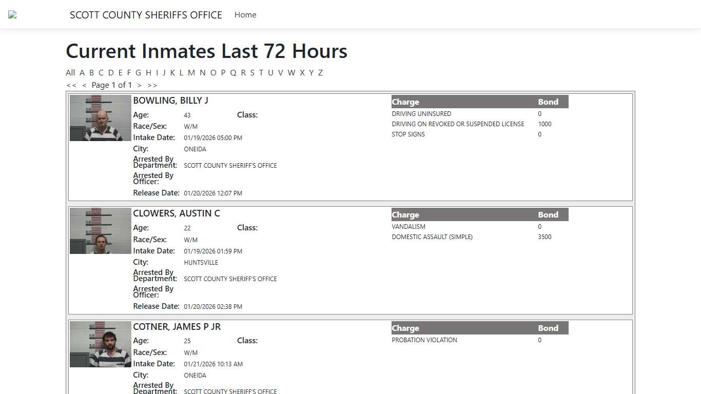 Inmates - ISOMS Portal